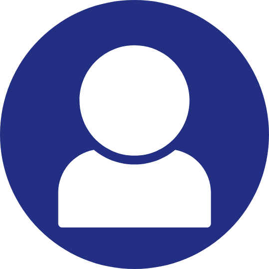 icon of a person inside a blue circle